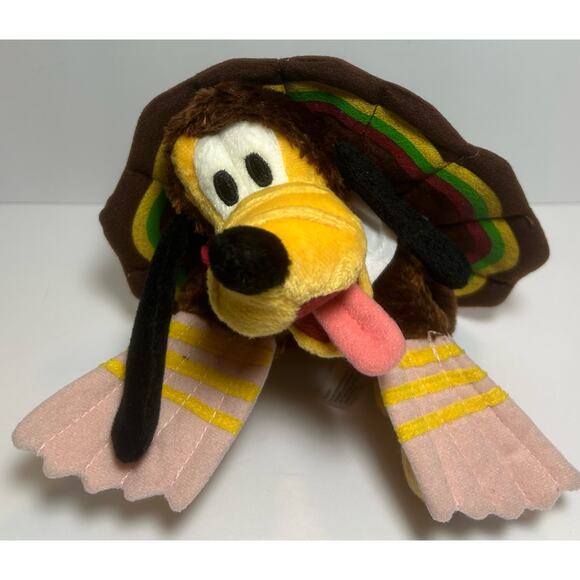 NWT! Disney Parks Edition Pluto Bean Bag Thanksgiving Turkey 2002 - Picture 3 of 9